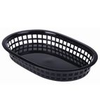 DE411BK Fast Food Basket Black 27.5 x 17.5cm