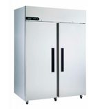Image of Xtra XR1300H Medium Duty 1300 Ltr Upright Double Door Stainless Steel Fridge