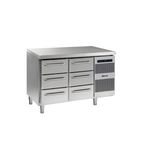 Image of GASTRO K 1407 CSG A 3D/3D L2 Heavy Duty 345 Ltr 6 Drawer Stainless Steel Refrigerated Prep Counter