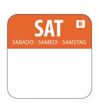 L936 Removable Colour Coded Food Labels Saturday (Pack of 1000)