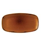 Image of FC021 Harvest Oblong Chefs Plates Brown 355 x 189mm (Pack of 6)