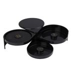 CZ499 Glass Rimmer 3 Tier Black
