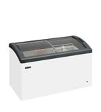 Image of FOCUS 131 GREY 352 Ltr White Display Chest Freezer With Grey Curved Glass Lid