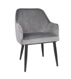 Image of FX071 Lia Velvet Set of 2 Chairs - Grey