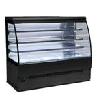 EVO-SELF-90-BLACK 900mm Wide Black Multideck Display Fridge