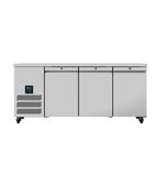 Image of Jade HJSC3-SA Medium Duty 374 Ltr 3 Door Stainless Steel Slimline Refrigerated Prep Counter