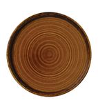 FE386 Harvest Brown Walled Plate 220mm (Pack of 6)