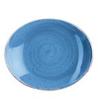 Image of DF775 Oval Plates Cornflower Blue 197 x 160mm
