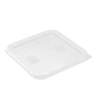 HY416 Polyethylene Square Food Measuring Container Lid White Small