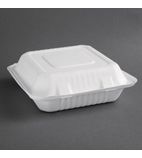 FC527 Bagasse Hinged Food Containers 223mm (Pack of 200)