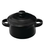 DK820 Mini Round Pots Black 142ml 5oz (Pack of 4)