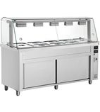 MIV718 1795mm Wide Hot Cupboard With Wet Heat Bain Marie Top & Glass Display