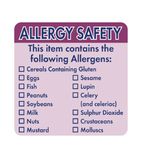 Image of GJ058 Allergen Food Labels (Pack of 500)