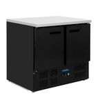 G-Series PG022 240 Ltr 2 Door Black Refrigerated Prep Counter