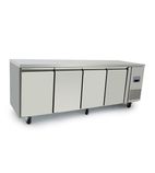 HED498 560 Ltr 4 Door Stainless Steel Refrigerated Prep Counter