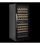 Image of TFW300-2F 270 Ltr Upright Single Glass Door Black Dual Zone Wine Cooler