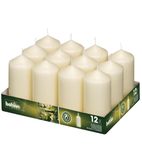 DB087 Tall Pillar Candles Ivory 120mm (Pack of 12)