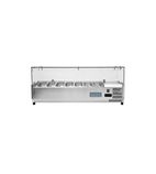 HEF966 Refrigerated Countertop Servery Prep Topping Unit With Glass Top - 7 x 1/4GN