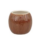 CZ416 Ceramic Coconut Tiki Mug Medium Brown 500ml