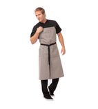 Portland B351 Bib Apron Fine Stripe Grey