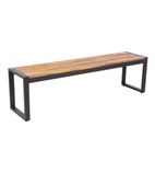 DS158 Acacia Wood & Powder-Coated Steel Benches 1600mm (Pack of 2)