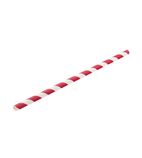 DI328 Paper Red Stripe Straw 8 inch