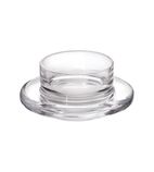 CA196 Butter Dish Clear Glass Round 9cm