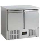 GS91 Medium Duty 260 Ltr 2 Door Stainless Steel Refrigerated Prep Counter