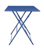 Image of Perth FU540 Pavement Style Steel Table Square Dark Navy 600mm