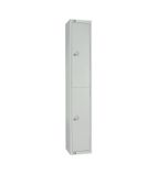 W960-C Two Door Locker Mid Grey Doors Camlock