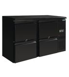 U-Series Four Drawer Back Bar Counter Fridge