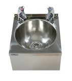 Image of BaSix WS3-TX-BL Stainless Steel Hand Wash Station with AquaTechnix Lever Taps