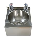 BaSix WS3-TX-BL Stainless Steel Hand Wash Station With AquaTechnix Lever Taps