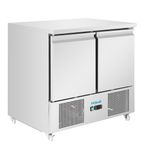 U-Series UA089 257 Ltr 2 Door Stainless Steel Refrigerated Prep Counter