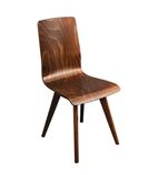 CW009 Wooden Flow Bentwood Walnut Side Chairs (Pack of 2)