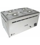 BMF1/1G Propane Gas Bain Marie Wet Heat With Pans (4 x 1/4 GN)