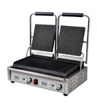 MEP-L-DATRR Electric Double Contact Panini Grill - Ribbed Top & Bottom