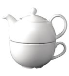 Image of White W905 Teapots 370ml (Pack of 4)