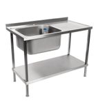 DR362 1200mm Self Assembly Stainless Steel Sink Right Hand Drainer