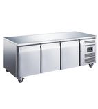 HBC3NU 417 Ltr 1/1 GN 3 Door Stainless Steel Refrigerated Prep Counter