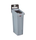 DY083 Slim Jim Compost Recycling Station Brown 87Ltr