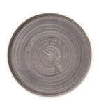 FJ918 Peppercorn Grey Walled Plate 10 3/4 " (Box 6)