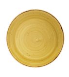 CN312 Round Coupe Plates Mustard Seed Yellow 165mm (Pack of 12)