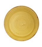 Image of CN312 Round Coupe Plates Mustard Seed Yellow 165mm