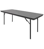 GC596 ABS Rectangular Folding Table Grey 6ft (Single)