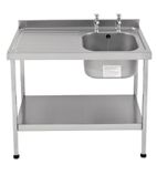 E20602LTPA 1200mm Stainless Steel Sink (Fully Assembled)
