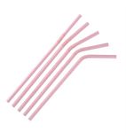 FB144 Bendy Paper Straws Pink 210mm (Pack of 250)