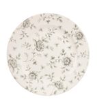 Vintage Prints DA664 Rose Chintz Profile Plates Grey 305mm (Pack of 6)