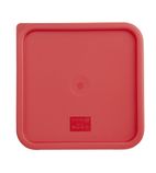 CF042 Square Food Storage Container Lid Red Large