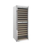 G-Series GM628 320 Ltr Upright Single Glass Door Stainless Steel Dual Zone Wine Cooler